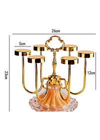 GIÁ ÚP LY CỐC XOAY 360 ĐỘ CHẤT LIỆU KIM LOẠI MẠ VÀNG CHÂN ĐẾ PHA LÊ ÁNH KIM SANG TRỌNG- VD93