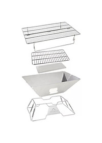 Bếp Nướng Than Ngoài Trời Campingmoon Đồ Cắm Trại Du Lịch Dã Ngoại Bếp Than Xếp Gọn Inox Campout A014