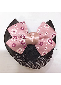 Kẹp lưới bới tóc búi tóc hoạ tiết hoa cao cấp (6)