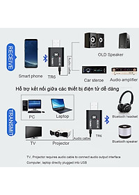 Thiết bị thu phát bluetooth 5.0 không dây hai chiều USB laptop PC ô tô phát nhạc D878 ( hàng nhập khẩu )