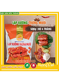 Đặc Sản Sóc Trăng - Lạp Xưởng Trứng Muối Tân Huê Viên, Lạp Xưởng Sóc Trăng Mai Quế Lộ Gia Truyền Đậm Đà Vị Cay Nhẹ Túi 500G