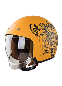 Mũ Bảo Hiểm 3/4 M139 - Cam Tem