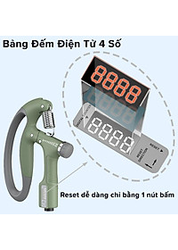 Màu Xanh Lá - Kìm Bóp Tay Pro Đếm Số Điện Tử Dụng Cụ Tập Gym Tập Cơ Bắp Cổ Tay Tại Nhà Chỉnh Lực 10-100kg Hãng Amalife