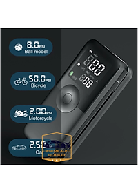Máy Bơm Lốp Mini Cầm Tay CARSUN C3106 – Pin 4000mAh, Bơm Không Dây, Công Suất 40W, Tích Hợp Đèn LED & Sạc Dự Phòng