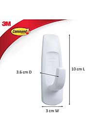Móc Treo Kiểu Vuông Command 3M Chống Thấm Nước 2kg vỉ 1 cái