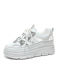 Giày thể thao tăng chiều cao nữ đế êm nhẹ, thoáng khí đế cao su đúc, chống trơn trượt hạn chế mòn – GNU2080