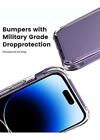 Ốp lưng chống sốc trong suốt hỗ trợ sạc Maqsafe cho iPhone 14 Pro Max (6.7 inch) hiệu Memumi Maqsafe Magetic Case siêu mỏng 1.5mm, độ trong tuyệt đối, chống trầy xước, chống ố vàng, tản nhiệt tốt - hàng nhập khẩu