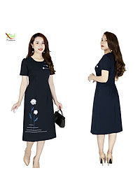 Đầm Suông A Thêu Hoa 3D Siêu Sang Trọng