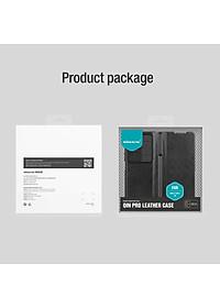 Case bao da chống sốc cho Samsung Galaxy Z Fold 4 trang bị nắp bảo vệ Camera và ngăn đựng S-Pen hiệu Nillkin Qin Pro (chất liệu da cao cấp, thiết kế thời trang cá tính) - Hàng nhập khẩu