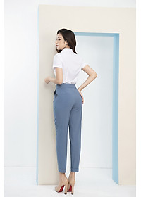  Áo Sơ Mi Nữ Trắng Tay Ngắn LUPERI LFSM1105 Cổ Đức Dáng Eo Vừa