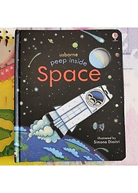 Sách tương tác tiếng Anh - Usborne Peep Inside Space