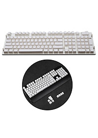 108 Keys Keycaps Double Shot PBT Pudding Keycap Set DIY for Cherry MX RGB Mechanical Keyboard, show more dazzling RGB lamp effect.