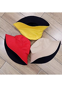 Nón tai bèo bucket trơn 2 mặt sử dụng được 2 màu khác nhau, phù hợp cho cả nam và nữ - Hạnh Dương