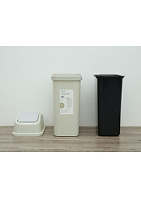 [Loại Kèm Ruột] Thùng Rác nắp lật Hiro 5L- 10L-15L (Tặng kèm Sticker Cute) kháng khuẩn, ngăn mùi hôi hiệu quả- Chính hãng INOCHI