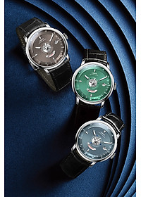 Đồng hồ nam chính hãng LOBINNI L18087-2 hàng mới fullbox hãng ,máy cơ kính sapphire chống nước đầy đủ,mặt tròn xanh dây da đen xịn