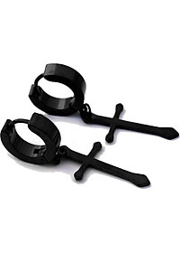 Bộ 2 bông tai thánh giá Winwinshop88 BT283 - Đen (2.4 cm)