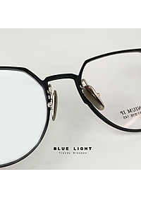 ọng Kính Cận, Kính Giả Cận TITANIUM Cao Cấp, Mắt Vuông Tròn, Siêu Nhẹ, Dẻo, Đen Vàng, Đen Bạc, Full Đen - BLUE LIGHT