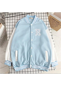 Áo Khoác Bomber Nỉ Bông Jemcloset Ray Tay Dài Form Rộng Unisex Nam Nữ Ulzzang KUN