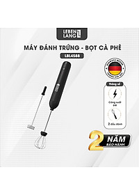 Máy đánh trứng đánh bọt cafe cầm tay mini Lebenlang LBL4588, 2 tốc độ, sạc pin usb tiện dụng - hàng chính hãng