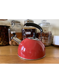 Ấm nước có còi báo khi sôi Pearl Life 1.6L - 2 màu Be & Đỏ - dùng được trên mọi loại bếp - Hàng nội địa Nhật Bản.