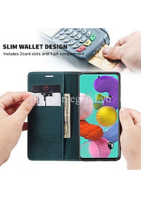 Bao da dạng ví dành cho Samsung Galaxy A51 hiệu caseme chống sốc chống va đập bụi bẩn, có ngăn đựng tiền, đựng thẻ tiện dụng - Hàng chính hãng