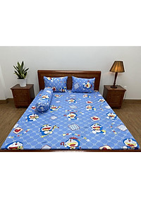 Bộ ga giường,drap trải giường,ga bo chun  thun lạnh Hàn Quốc 4 món (1 ga +2 áo gối nằm+1 áo ôm) size nệm 5-20cm