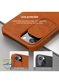Bao da dành cho iPhone 13 hàng chính hãng Nillkin QIN có nắp trượt bảo vệ camera