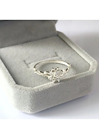 Nhẫn Nữ Bạc 925 Cỏ 4 Lá Đính Đá Xinh Xắn Bạc Hiểu Minh NU497