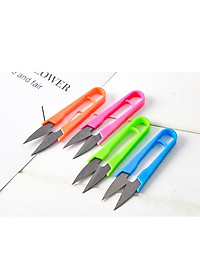 Kéo Bấm Chỉ, Cắt Chỉ Chữ U Cán Nhựa Nhiều Màu