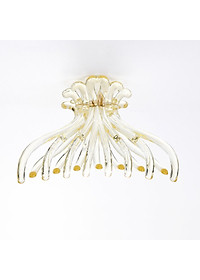 Kẹp càng cua size to 8 răng trong suốt kiểu Hàn Quốc KAH147 - Xanh lá