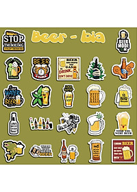 Sticker đồ uống beer  Cắt Sẵn Hình Dán Trang Trí Mũ Bảo Hiểm Laptop Điện Thoại Ván Trượt Sổ tay Notebook