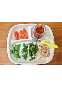 Khay chia 3 ngăn cho bé ăn dặm nội địa Nhật Bản