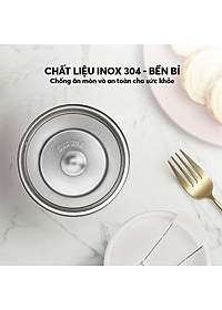Ly giữ nhiệt inox 304 Elmich EL8345 480ml, Hàng chính hãng, lớp silicone chống trượt - JoyMall