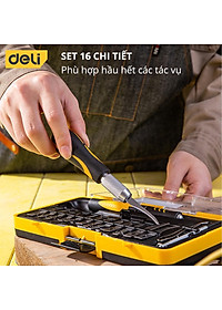 Bộ Dao Điêu Khắc. Chạm, Trổ, Tách Ghép 16 Chi Tiết Deli Cao Cấp Chính Hãng - Đa Năng, Sử Dụng Cho Nhiều Mục Đích DL-DP1