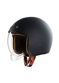 Nón bảo hiểm 3/4 kính âm Royal M139 Đen nhám cao cấp Lót tháo rời, che hết mặt