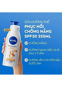 Sữa Dưỡng Thể Dưỡng Trắng NIVEA Giúp Phục Hồi & Chống Nắng SPF 30 (350ml) - 88311