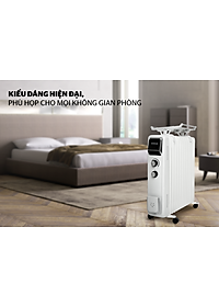 Máy sưởi dầu Sunhouse SHD7084, Công suất 2400W, 13 lá phát nhiệt, làm ấm nhanh, Có giàn phơi - Hàng chính hãng, bảo hành 12 tháng