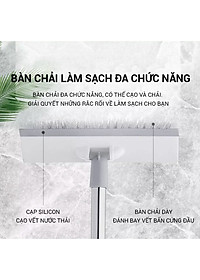 Chổi cọ sàn nhà tắm 2 mặt chà và đẩy nước, Chổi lau mặt kính thông minh - Chính hãng MINIIN 