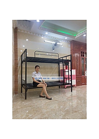 Giường sắt tầng trụ vuông - kích thước 0.8mx0.8m - hình chụp thật - Nội Thất Bảo An