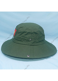 Mũ tai bèo nam vành rộng thêu cờ Việt Nam, chất liệu vải kaki oát mát mẻ, bền chắc - Hạnh Dương