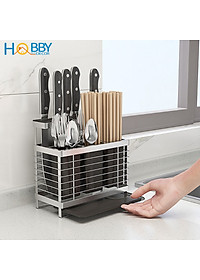 Kệ đựng đũa muỗng dao kéo inox 304 dán tường Hobby home decor KDMT3