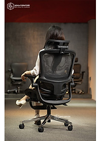 Ghế công thái học Nghiafurniture Mirai - Tối ưu về giá, tối đa tính năng, ngả lưng 140 độ, có gác chân, piston class4