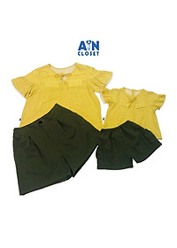 Bộ quần áo ngắn cho mẹ Xanh mạ linen - AICDMEMIBLBV - AIN Closet