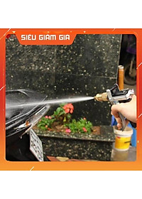 Bộ vòi xịt tăng áp 3 lần rửa xe tưới cây điều chỉnh mức nước tiết kiệm nước đa năng 206400