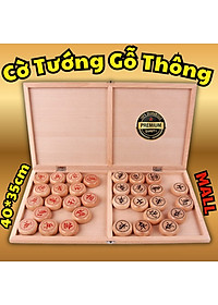 [GỖ TỰ NHIÊN CAO CẤP] Bộ cờ tướng gỗ sồi cao cấp kích thước 40 x 35cm, Bộ cờ tướng cao cấp khắc nét tinh xảo có bàn là hộp đựng gấp gọn - Hàng chính hãng D Danido