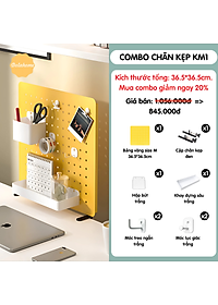Bảng lỗ Pegboard Dola Home cao cấp kẹp bàn tiết kiệm diện tích không khoan tường để bàn phím, tai nghe, đồ dùng làm việc