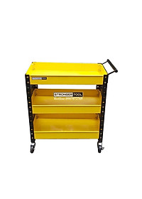 XE ĐẨY DỤNG CỤ 3 NGĂN 2 TẤM HÔNG DÙNG CHO GAGARE TIỆM SỬA XE MÁY