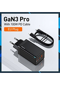 Bộ sạc nhanh đa năng Baseus GaN3 Pro 65W- hàng chính hãng