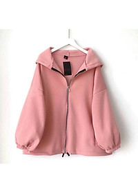 Áo Khoác Cánh Dơi Form Rộng Unisex Nam Nữ Kiểu Trơn Khóa Tròn Có Dây Rút Tone Màu Pastel Nhẹ Nhàng Nhiều Lựa Chọn
