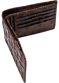 Ví Nam Vân Cá Sấu Huy Hoàng HT2118 (12.5 x 10 cm) - Nâu